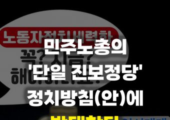 [카드뉴스] 민주노총의 '단일 진보정당' 정치방침(안)에 반대한다