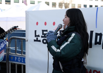 [우리의 투쟁] “현대중공업이 하는 작태가 윤석열과 똑같습니다” 현대중공업사내하청지회 변주현